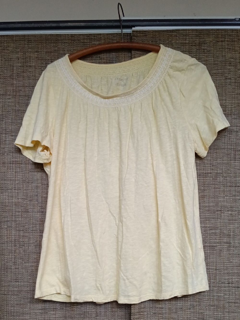 Talbots Yellow Cotton Top Tee Shirt
